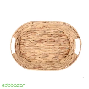 سبد حصیری بیضی دسته دار