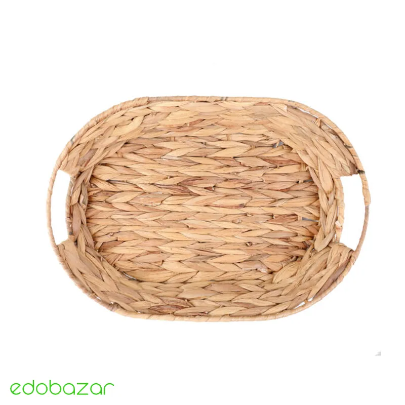 سبد حصیری بیضی دسته دار