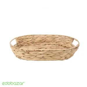 خرید سبد حصیری بیضی دسته دار