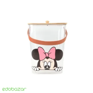 خرید سطل درب بامبو طرح میکی مربع