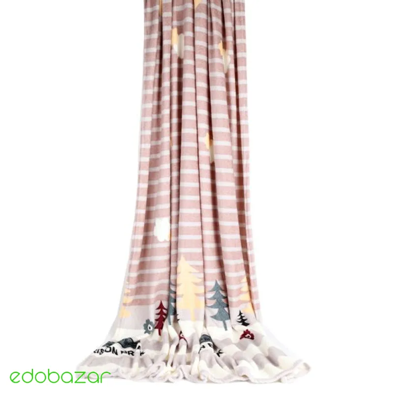 خرید پتو طرح دار راه راه