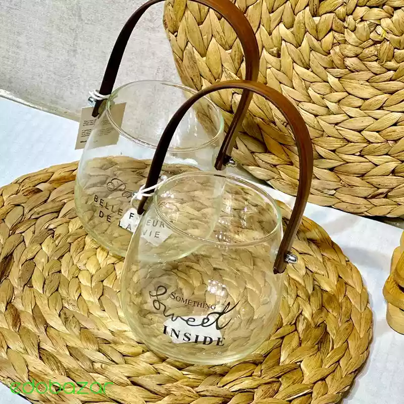 گلدان روما دسته چرم